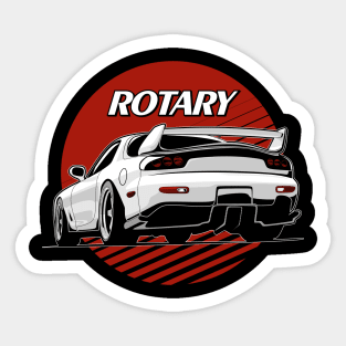 Mazda RX7 White Sticker